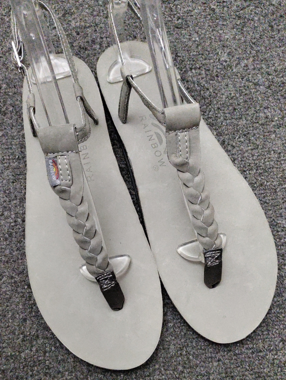 Vionic Women's Braided Flat Sandals in Gray